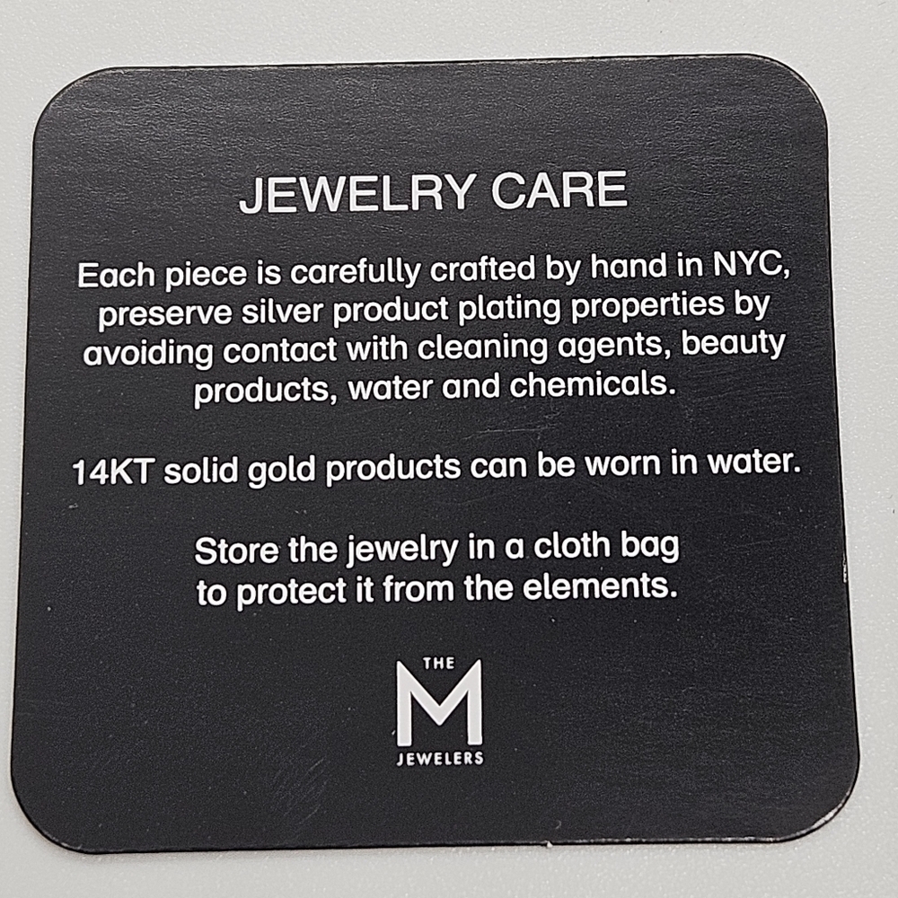The M Jewelers Gold Wash Sterling Silver Crystal Rectangle Pendant Necklace — image 7 of 7